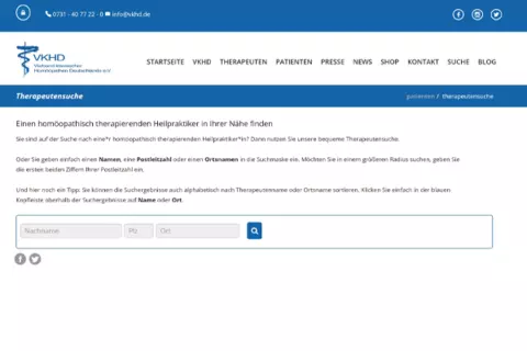 Website vom VKHD